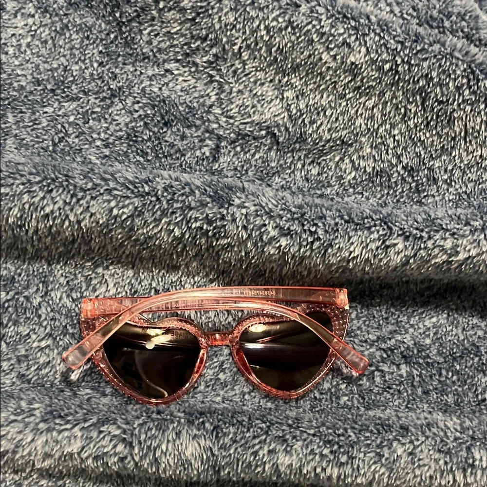 Heart-Shaped Kids Sunglasses with Rainbow Lenses